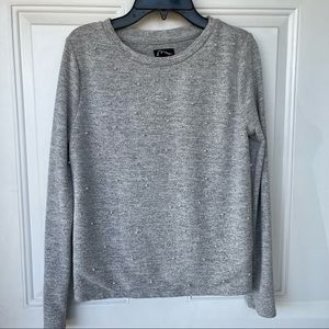 •Art Class• Light Gray Pearl Sweater - Size XL (14/16)